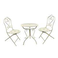 Outdoor table set 2 seats,(1 tabel+ 2 chair ), Table: 60x60x74 cm. Chair: 43x55x93 cm. - Beige