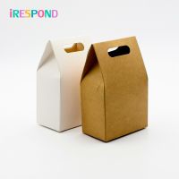 20PCS Gift Bag Kraft Candy Box Packaging Kids Brown White Small Cookie Tea Gift Paper Packing Box birthday Cardboard Wrapping Gift Wrapping  Bags