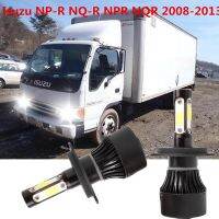 2PCS ด้านข้าง4แสงไฟหน้า LED 6000K การเปลี่ยนแปลงหัวหลอดไฟสำหรับ Isuzu NP-R NQ-R NPR NQR 2008-2013อุปกรณ์เสริม