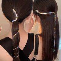 งูพู่ผม Chain Winding หางม้า ids เครื่องประดับ Rhinestone คริสตัล Hairpin ส้อมผม Barrette Headdress อุปกรณ์เสริมผม