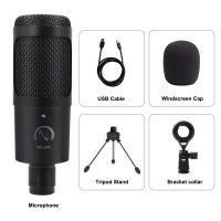 Metal USB Microphone Condenser Recording Microphone D80 Mic with Stand for Computer Laptop PC Karaoke Studio Recording