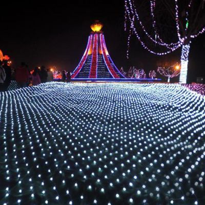 1.5x1.5M 3x2M 6x4M Led Net Mesh String Light Home Garden Wall Background Decoration Fairy Starry Wedding Party Garland Lights