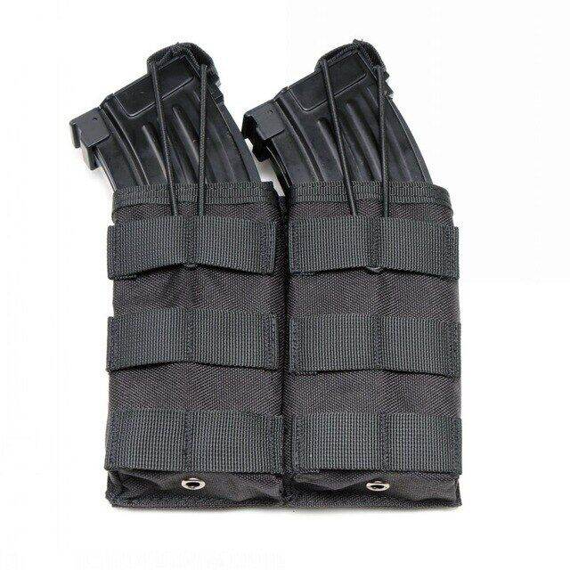 Cqc Molle System 1000d Nylon Double Open M4 Magazine Pouch Airsoft