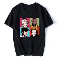 เสื้อยืดผ้าฝ้ายA-Warhol ทีม T เสื้อ Warhol A ทีม Serie Series Portraid ล้อเลียนเสื้อยืดกราฟิกตลก Retro Mashup tv Tops Camisetas