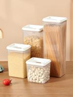 hotx【DT】 Sealed Food Storage Cereal Dried Jars Transparent Snack Dry Goods Jar
