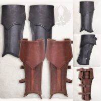 （NEW）ยุคกลาง Gothic หนัง Greave ครึ่ง Chaps ไวกิ้ง Knight Leg Kit เกราะผู้ชาย Larp Rider Boot Cover Gaiter คอสเพลย์เครื่องแต่งกายสำหรับผู้หญิง