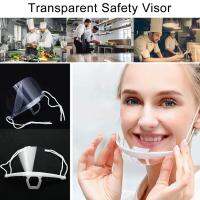 Holiday Discounts 10Pcs/Set Hygiene Safety  Shield Plastic Visor Protective Anti-Fog Anti-Splash Transparent Food  Shield For Mouth Nose