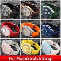 Tali Jam Tangan Karet สำหรับกันน้ำสำหรับการดำน้ำ MoonSwatch 20มม. สายนาฬิกาข้อมือกำไลข้อมือซิลิโคน TPU แบบปลดออกได้อย่างรวดเร็ว