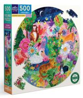 eeBoo Garden Sanctuary 500pc Round Puzzle จิ๊กซอว์รูปสวนอันศักดิ์สิทธิ์แบบ 500 ชิ้น