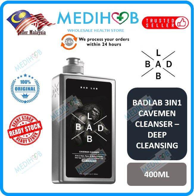 BAD LAB [CAVEMAN CLEANER] Deep Cleansing 3IN1 Hair, Face & Body