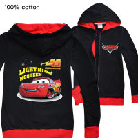 Lightning McQueen เสื้อโค้ทแขนยาวสำหรับเด็กผู้ชาย,เสื้อกันหนาวมีฮู้ดแบบมีซิปสำหรับเด็กผู้หญิงเสื้อคาร์ดิแกนเสื้อสเวตเชิ้ตแฟชั่นแบบลำลองสำหรับเด็กปี C447