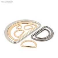 ◇✢❣ 20Pc Metal D-ring 15/2/30/40/50/60mm Strap Buckle Inner Width Metal Half Round Shaped seamless Welded D Ring DIY Bag Accessories