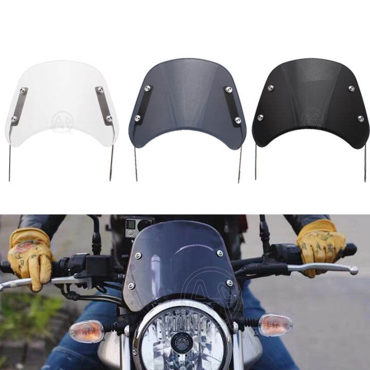 Parabrezza Per Royal Enfield Bullet, Meteor, Classic 350/500 - Trasparente, Anti-Vento E Decorativo - Foto 2