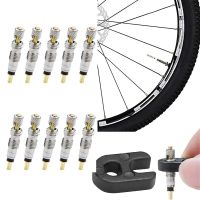 【CW】 Bike Valve Core Universal French Presta Bicycle Tyre Bike Replacement Tubeless Core with Valve Core Remover