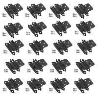 25 Pairs (50 Units) Cabinet Hinge Self-Closing Kitchen Cabinet Hinges 1/2 Inch Overlay Replacement Spare Parts Cabinet Doors Black