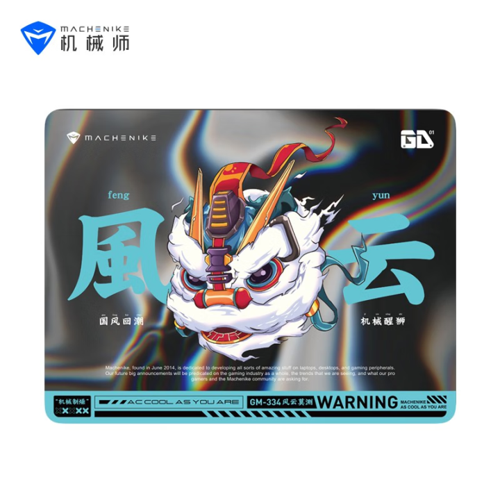 Machenike GM334 Gaming Mousepad Extra Large Glass Infused Gen2 neon