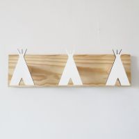 Cute wooden tent hook rail for kids room wall decorate ECO hanger hook for kids room