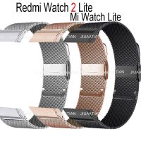 สร้อยข้อมือสําหรับ Xiaomi Redmi Watch 2 Lite สายนาฬิกามิลานสแตนเลสสายรัดข้อมือ Mi Watch Lite สร้อยข้อมือ Redmi Watch 3 Band