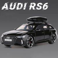 1:32รถ Audi Rs6รุ่น Quattro สเตชั่นแวกอนรถของเล่นรถของเล่นหล่อโลหะเสียงและน้ำหนักเบาสำหรับเด็ก