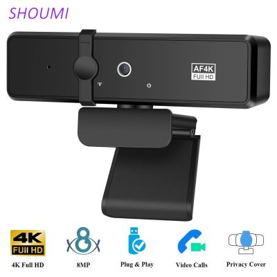 ZZOOI 800W HD 4K Webcam Autofocus Camera Computer USB Web Cam with Microphone Rotate for Desktop PC Laptop YouTube Skype Live Stream