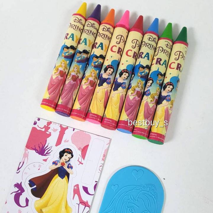 ดิสนีย์-พริ้นเซส-สีเทียนเอ็กตร้าจัมโบ้-แท่งใหญ่8สี-disney-princess-extra-jumbo-crayons-8colored