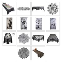 【cw】 Halloween Polyester Decorative Table Cloth Table Runner Desktop Decoration for Home Holiday Scary Party Decoration X37B !