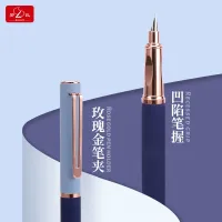 Roche 0.28 fine tip iridium gold fountain pen primary school students practice calligraphy and writing financial dark tip positive posture can absorb ink 3.4 caliber