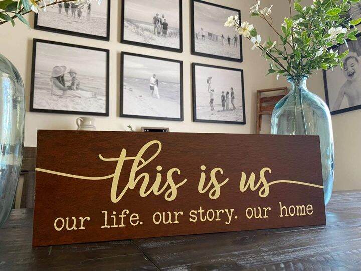 VOOADA 22"x8" Metal This is Us Wall Decor,Country Decor for The Home