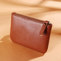 กระเป๋าใส่เหรียญมีซิป Dompet Koin กระเป๋าสตางค์สั้นหนังนิ่มสั้นกระเป๋าถือบางพิเศษกระเป๋าใส่บัตรเรียบง่าย