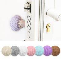 2 Pcs Door Stopper Silicon Protection Pad Rubber Small Circle Sticker Silicone Wall Mat Door Mute Hardware Bumper and Furniture Decorative Door Stops