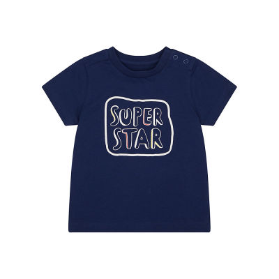 เสื้อยืดเด็กผู้ชาย Mothercare navy super star t-shirt YC360
