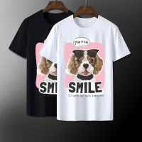 #0250 เสื้อยืดลายการ์ตูน SMILE 250 เสื้อยืดสีดำ เสื้อใส่เล่น เสื้อยืด เสื้อคอกลม ใส่สบาย เสื้อสกรีน เสื้อสั่งทำ เสื้อยืดแขน