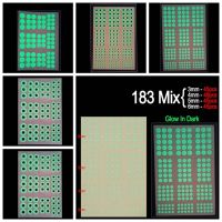 BARTLLEY 3D เรืองแสงติดบนเหยื่อล่อปลา183ชิ้น/69ชิ้นสติกเกอร์ตาปลาน้ำเค็มแบบ DIY