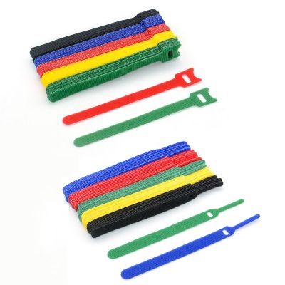 50Pcs T-type Cable Tie Wire Nylon Reusable Cord Organizer Wire 15x1.2cm Colorful Computer Data Cable Power Cable Tie Straps