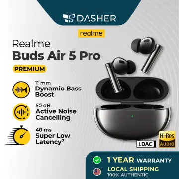 Realme Buds Air 5 Pro True Wireless Earphones 50dB ANC Bluetooth 5.3 - NEW