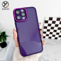 Xicci เคสโทรศัพท์ไอโฟน14 Pro Max Plus 13 Pro Max 12 Pro Max 11 Pro Max นิ่มโปร่งใสชุบทองชัดเจน,เคสโทรศัพท์พร้อมฟิล์มติดเลนส์