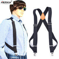 JIERKU ของแท้หนัง Suspenders Mans Braces ทำงานกลางแจ้ง Suspenders Suspensorio กางเกงสายคล้องพ่อ/สามีของขวัญ YT001-VXCB MALL