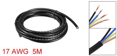 【】 xblftn Uxcell RVV 2 Core 3 Core 4 Core 5 Core 6 17AWG 18AWG 20AWG 16.4ft ลวดตัวนำสายไฟทองแดง