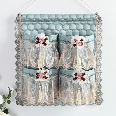 [COD] European-style lace hanging bag storage wall fabric door hook sundries wardrobe dormitory