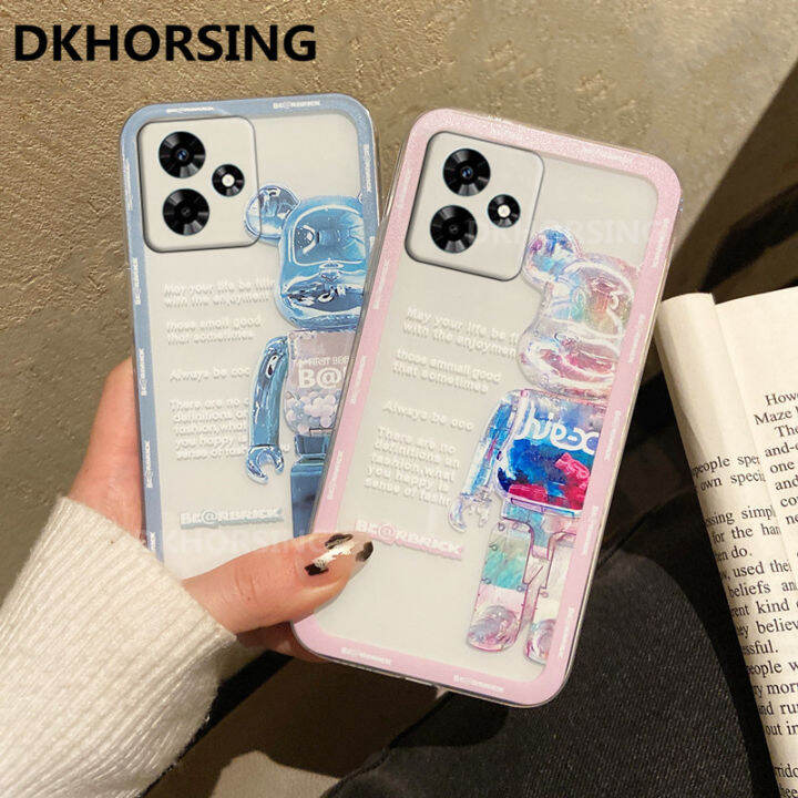 dkhorsing-เคสการ์ตูนสำหรับ-realme-c53หมีน่ารักนุ่ม-realmec53เคสโทรศัพท์เคสกันกระแทกกันกระแทกแบบใส