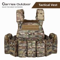 YAKEDA 1000D Nylon Tactical Vest Outdoor Hunting Protective Adjustable Multifunction Molle Vest for Airsoft Combat Equipment