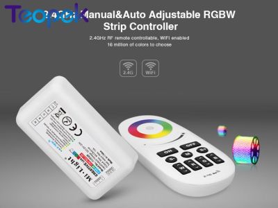 【Worth-Buy】 Mi ไฟ Fut028ตัวควบคุมไฟ Led Rf Rgbw สีแบบหน้าจอสัมผัสไร้สาย2.4G Rgbw Dc12/24V สำหรับแถบไฟ Led Rgbw