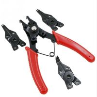 QZ-4 In 1 Multifunction Jewelry Pliers Tools Universal Internal External Circlip Pliers Snap Ring Pliers Tip Assemblies Hand Tools