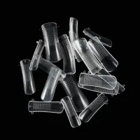 COS 100pc Transparent Sculpted Nail Tips 10 Differects Sizes Finger Extension Nail Mold Clear False Nail Tips