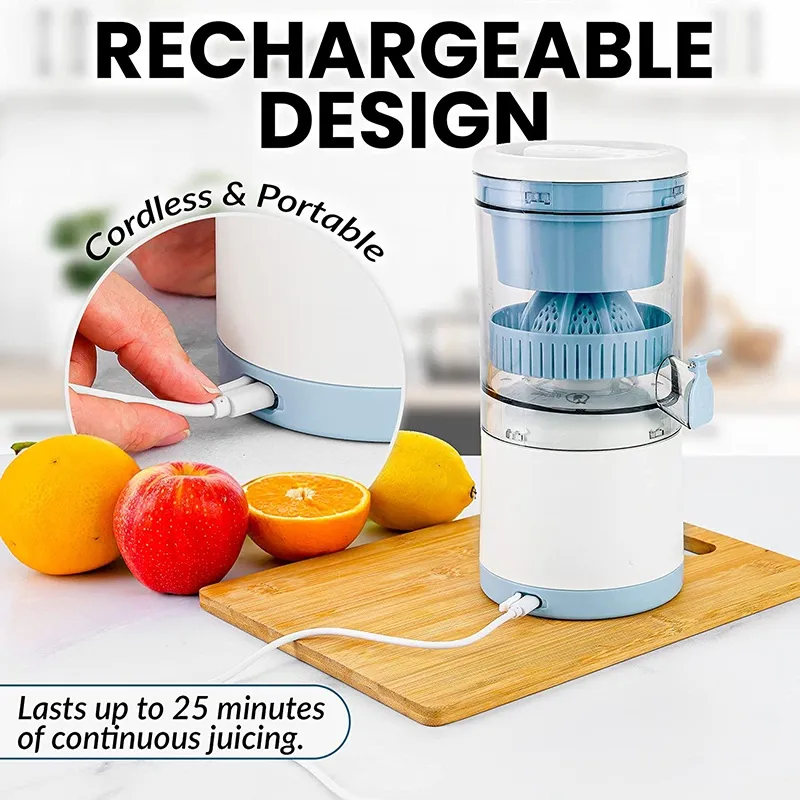 Electric Juicer Rechargeable USB Charging Wireless Portable Automatic Citrus  Orange Juice Squeezer for Lemon Lime Grapefruit - AliExpress