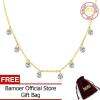 Bamoer dây chuyền mặt đá cz hình tròn zircon lập phương lấp lánh bằng bạc - ảnh sản phẩm 1