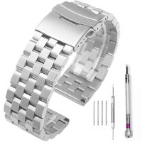 26mm 24mm 22mm 20mm 18mm Metal Watch Band Premium Solid Stainless Steel Watch Bracelet Straps Men Women BlackSilver WristBand