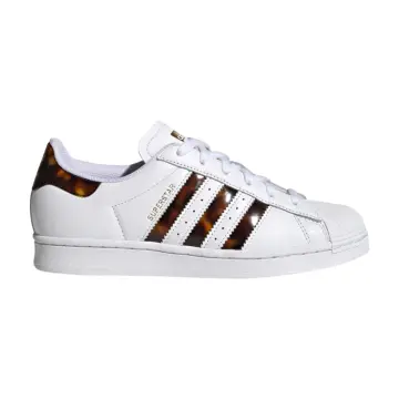 Adidas women's white hot sale and gold trainers