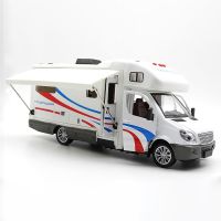 Luxury Motorhome สันทนาการ1:32 Scale ของเล่น Sprinter รถ RV Trailer Caravan โลหะผสมโลหะ Diecast รถรุ่นของเล่น Collection