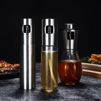 LMETJMA Olive Oil Sprayer Dispenser with Funnel Refillable Glass Vinegar Oil Spray Dispenser For BBQ Grilling Cooking KC0296